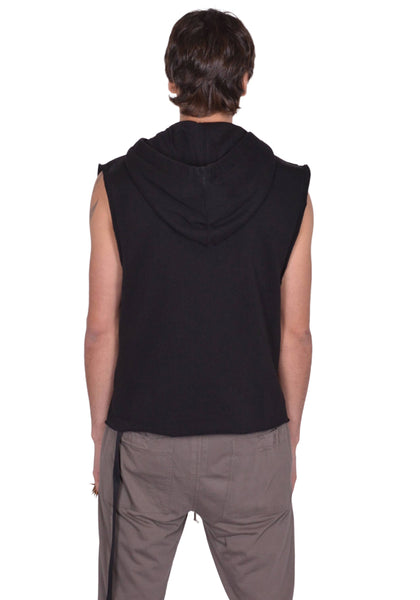 RICK OWENS DRKSHDW HOODED TUNIC BLACK SS26 | DOSHABURI Online Shop