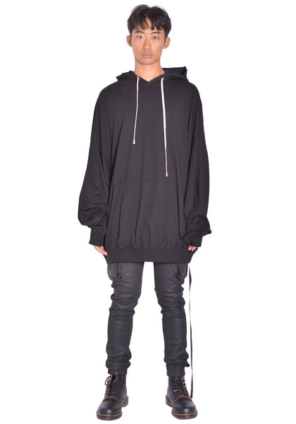 RICK OWENS DRKSHDW HUN HOODIE BLACK FW26 | DOSHABURI Online Shop