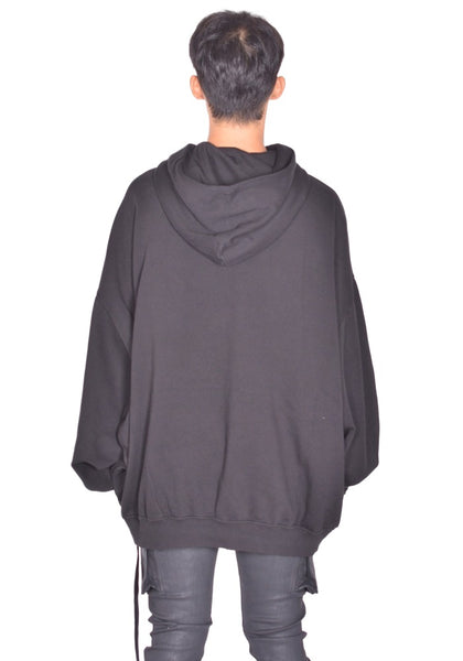RICK OWENS DRKSHDW HUN SWEAT HOODIE BLACK FW26 | DOSHABURI Online Shop