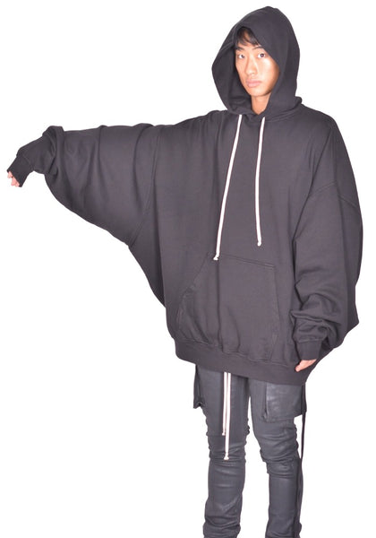 RICK OWENS DRKSHDW HUN SWEAT HOODIE BLACK FW26 | DOSHABURI Online Shop