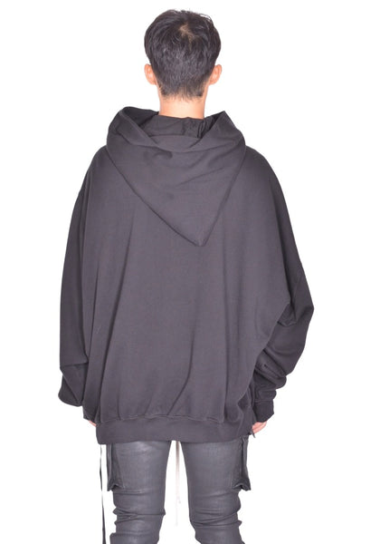 RICK OWENS DRKSHDW MOUNTAIN HUN HOODIE BLACK FW26 | DOSHABURI Shop