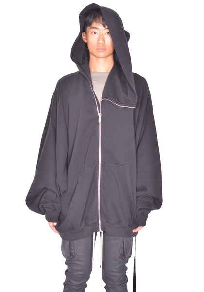 RICK OWENS DRKSHDW MOUNTAIN HUN HOODIE BLACK FW26 | DOSHABURI Shop
