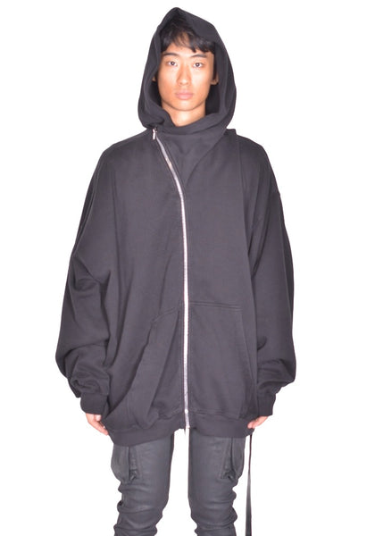 RICK OWENS DRKSHDW MOUNTAIN HUN HOODIE BLACK FW26 | DOSHABURI Shop