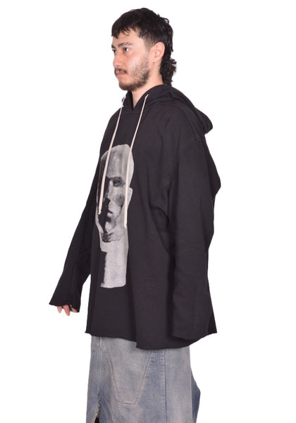 RICK OWENS DRKSHDW PETER HOODIE BLACK/PEARL FW25 | DOSHABURI Shop