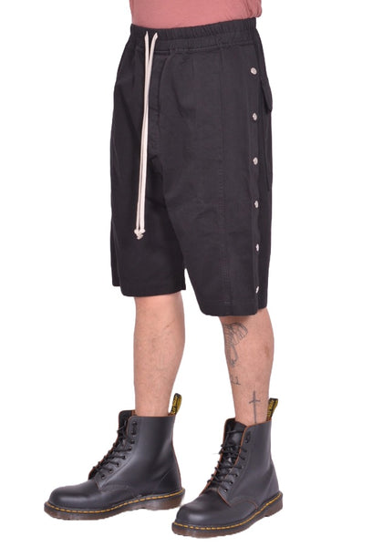 RICK OWENS DRKSHDW PUSHER SHORTS BLACK FW25 | DOSHABURI Shop