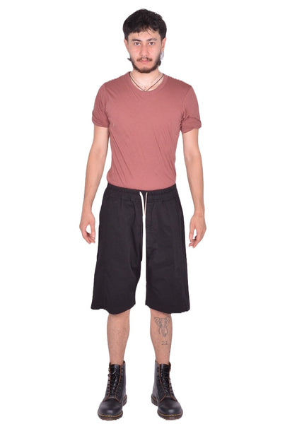 RICK OWENS DRKSHDW PUSHER SHORTS BLACK FW25 | DOSHABURI Shop