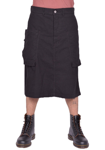 RICK OWENS DRKSHDW STEFAN CARGO SKIRT BLACK FW25 | DOSHABURI Shop