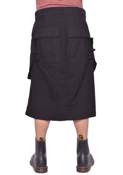 RICK OWENS DRKSHDW STEFAN CARGO SKIRT BLACK FW25 | DOSHABURI Shop