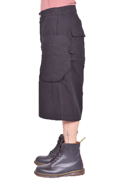 RICK OWENS DRKSHDW STEFAN CARGO SKIRT BLACK FW25 | DOSHABURI Shop