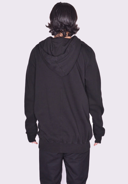 RICK OWENS EMBROIDERED SWEAT HOODIE BLACK FW24 | DOSHABURI Online Shop