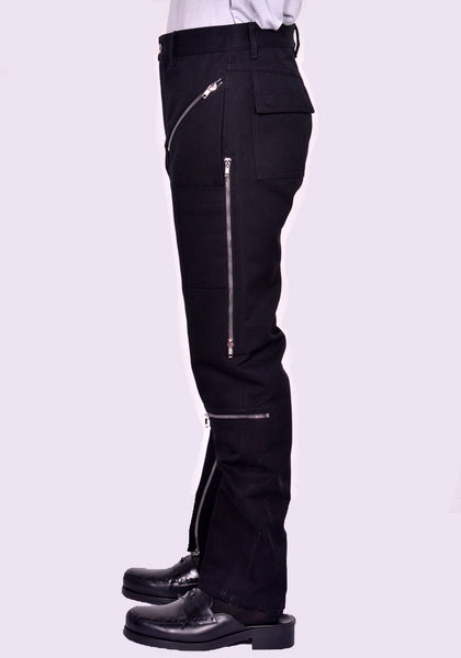 RICK OWENS MEN HEADON UTILITY PANTS BLACK FW24 | DOSHABURI Online Shop