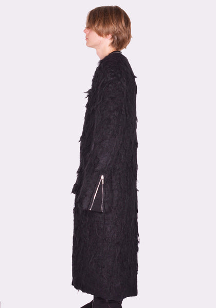 RICK OWENS MEN RU02D6960 WSH KLAUS COAT BLACK FW24 | DOSHABURI Online Shop