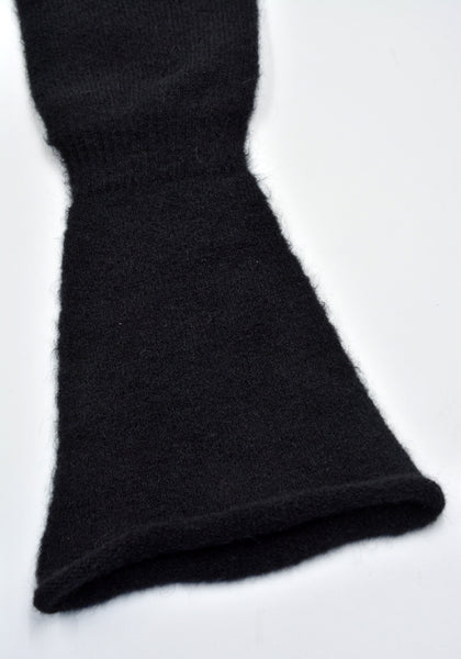 RICK OWENS MEN RR02D6498 KWP KNIT GLOVES BLACK fW24 | DOSHABURI Online Shop