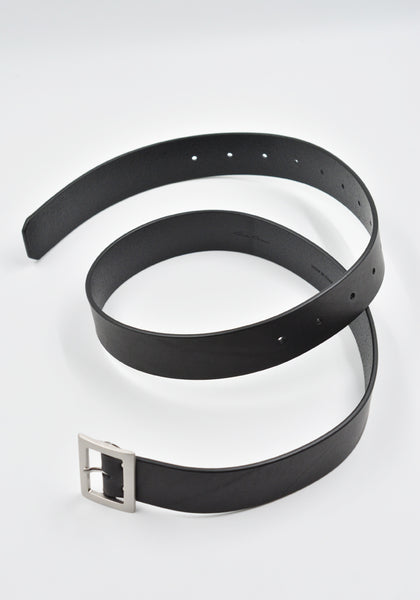 RICK OWENS MEN LEATHER BELT BLACK FW24 | DOSHABURI Online Shop