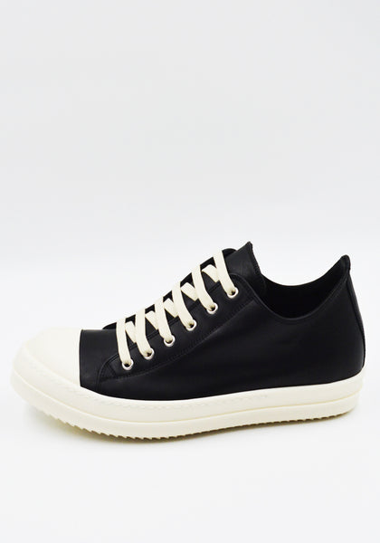 RICK OWENS LOW SNEAKERS BLACK/MILK FW25 | DOSHABURI Online Shop