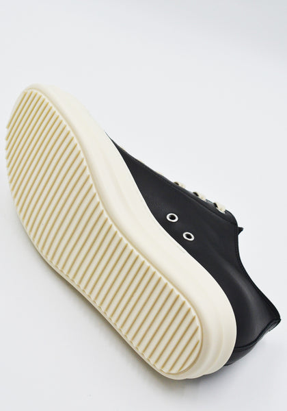 RICK OWENS LOW SNEAKERS BLACK/MILK FW25 | DOSHABURI Online Shop