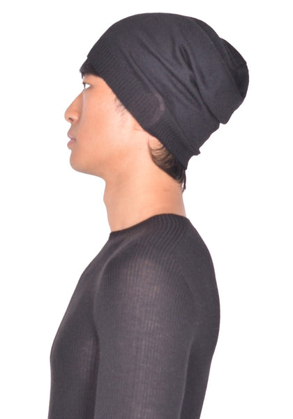RICK OWENS MEDIUM KNITTED HAT BLACK FW26 | DOSHABURI Shop