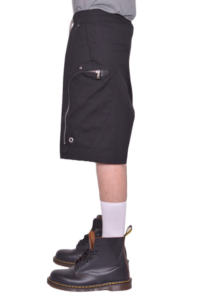 RICK OWENS MEN BAUHAUS BELA SHORTS BLACK FW25 | DOSHABURI Shop