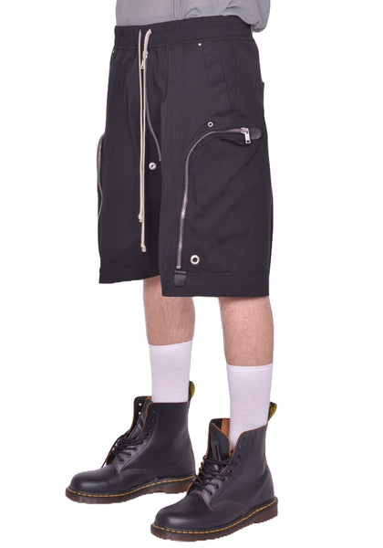 RICK OWENS MEN BAUHAUS BELA SHORTS BLACK FW25 | DOSHABURI Shop