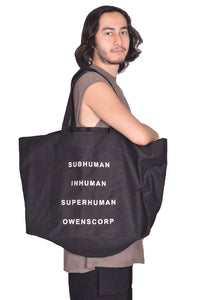 RICK OWENS MEN BEACH BAG BLACK PRINT SS25 | DOSHABURI Online Shop