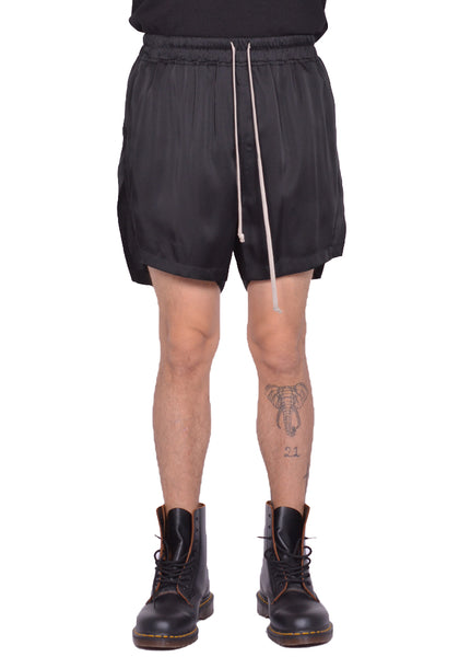 RICK OWENS MEN RR01E5306 SCH BOXER SHORTS BLACK SS25 | DOSHABURI Shop