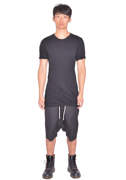 RICK OWENS MEN DOUBLE LAYERED T-SHIRT BLACK FW26 | DOSHABURI Shop