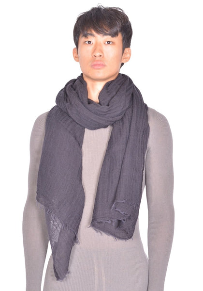 RICK OWENS MEN GIGLIO MEGA SCARF BLACK FW26 | DOSHABURI Shop