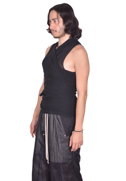 RICK OWENS MEN HOLLYWOOD BANANA T-SHIRT BLACK SS25 | DOSHABURI Shop