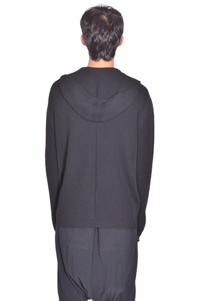 RICK OWENS MEN KWVH KNITTED ZIP HOODIEBLACK FW26 | DOSHABURI Shop