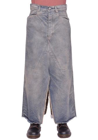 RICK OWENS MEN LONG SLIVERED SKIRT DIRTY HUSTLER FW25 | DOSHABURI Shop