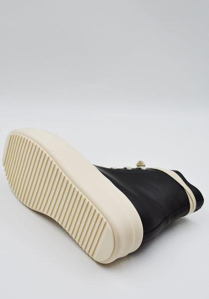 RICK OWENS MEN MEGA BUMPER SNEAKERS BLACK/MILK SS26 | DOSHABURI Shop