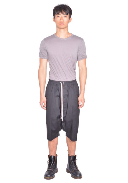 RICK OWENS MEN RICK'S PODS SHORTS  BLACK FW26 | DOSHABURI Online Shop