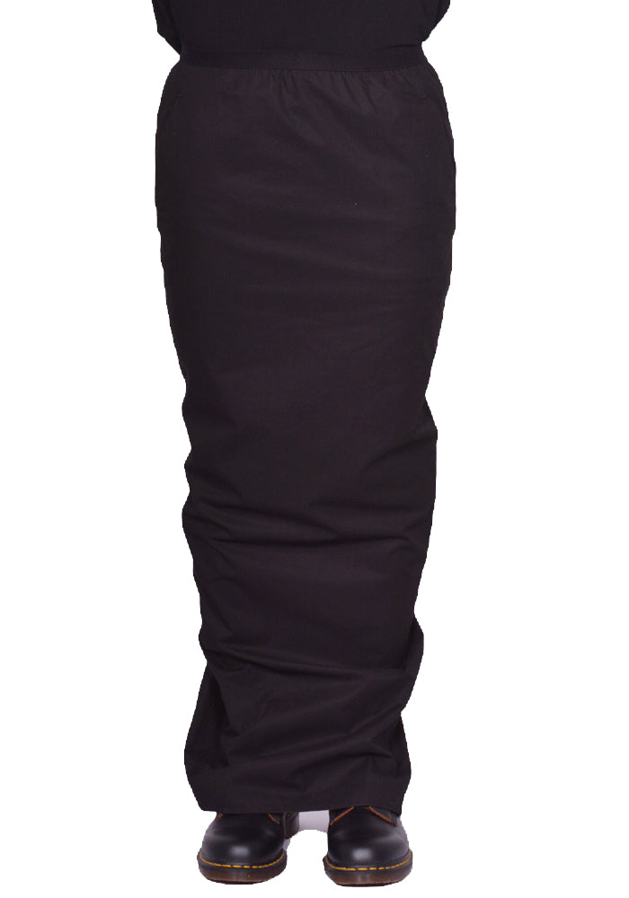 RICK OWENS MEN SKIRT SOFT PILLAR SKIRT BLACK SS25 | DOSHABURI Shop