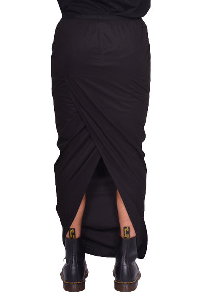 RICK OWENS MEN SKIRT SOFT PILLAR SKIRT BLACK SS25 | DOSHABURI Shop