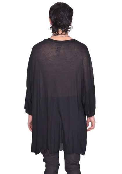 RICK OWENS MEN TOMMY T-SHIRT BLACK FW25 | DOSHABURI Online Shop