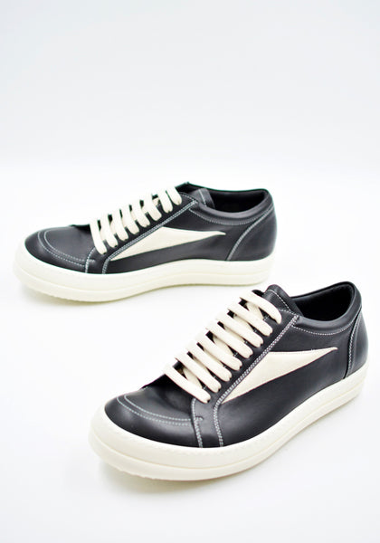 RICK OWENS MEN VINTAGE SNEAKERS BLACK/MILK FW26 | DOSHABURI Shop
