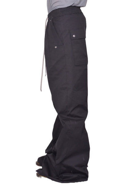 RICK OWENS MEN WIDE BELA PANTS BLACK FW25 | DOSHABURI Online Shop