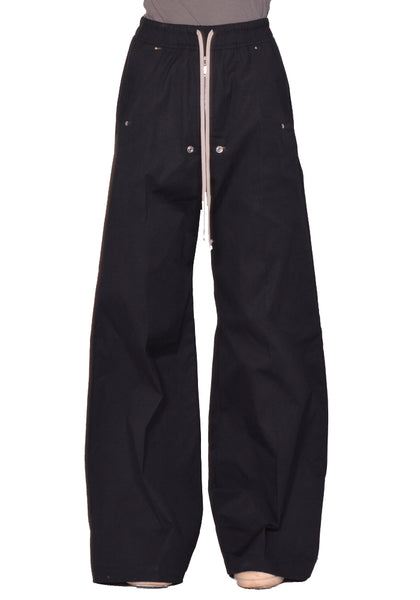 RICK OWENS MEN WIDE BELA PANTS BLACK SS26 | DOSHABURI Online Shop