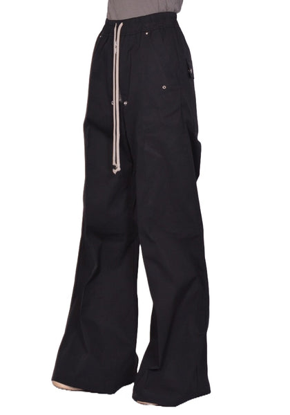 RICK OWENS MEN WIDE BELA PANTS BLACK SS26 | DOSHABURI Online Shop