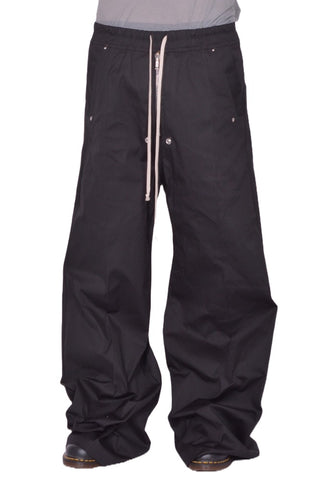 RICK OWENS MEN WIDE BELA PANTS BLACK SS26 | DOSHABURI Online Shop