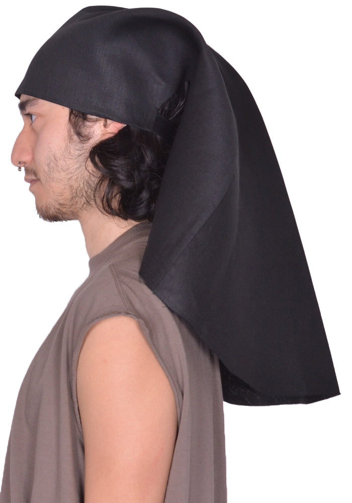 RICK OWENS MEN WIG HAT BLACK SS25 | DOSHABURI Online Shop