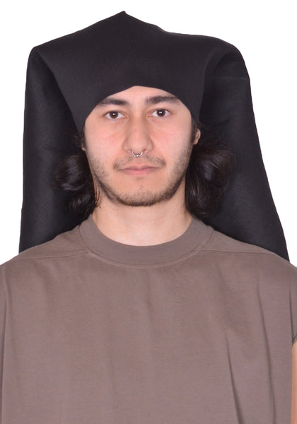 RICK OWENS MEN WIG HAT BLACK SS25 | DOSHABURI Online Shop