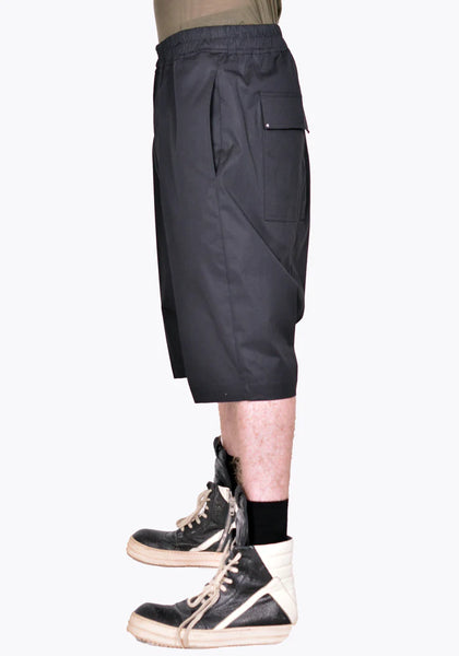 RICK OWENS RICK'S PODS SHORTS BLACK SS26 | DOSHABURI Shop