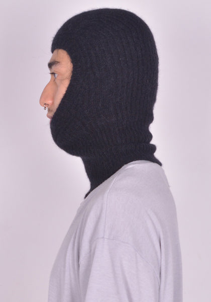 RICK OWENS MEN KNIT SKI MASK SKULL BLACK FW24 | DOSHABURI Online Shop