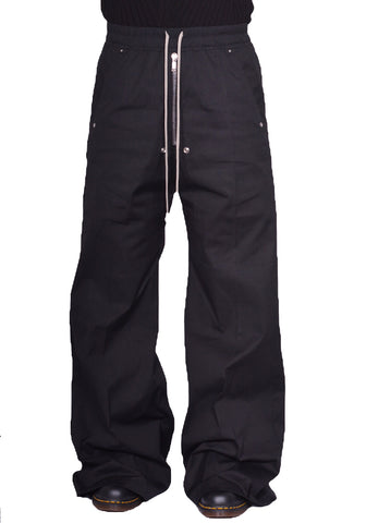 RICK OWENS MEN WIDE BELA PANTS BLACK SS25 | DOSHABURI Online Shop