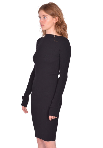 RICK OWENS WOMEN AL DRESS BLACK FW25 | DOSHABURI Online Shop