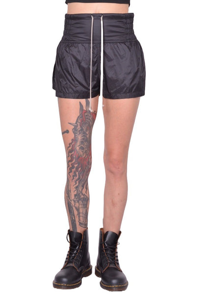 RICK OWENS WOMEN BOXING SHORTS BLACK FW25 | DOSHABURI Online Shop