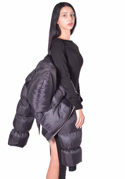 RICK OWENS CINCHED HOODED JKT BLACK 2026FW | DOSHABURI Online Shop 