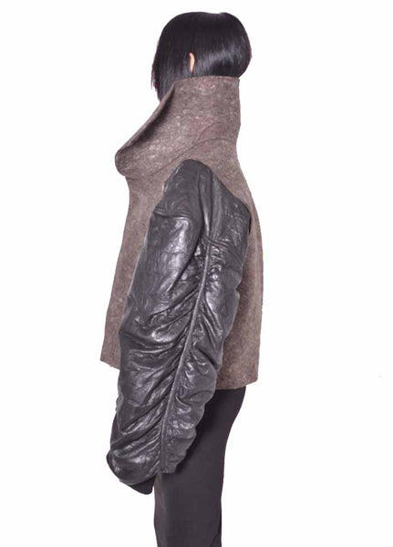 RICK OWENS WOMEN NASKA BIKER BLACK 2026FW | DOSHABURI Online Shop 