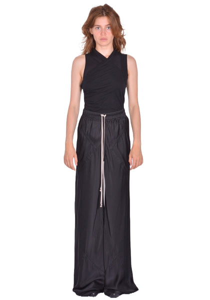 RICK OWENS WOMEN DRAWSTRING BIAS PANTS BLACK FW25 | DOSHABURI Shop
